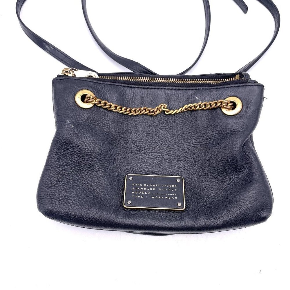 Marc by Marc Jacobs Double-Decker Cross Body Bag Leather Black